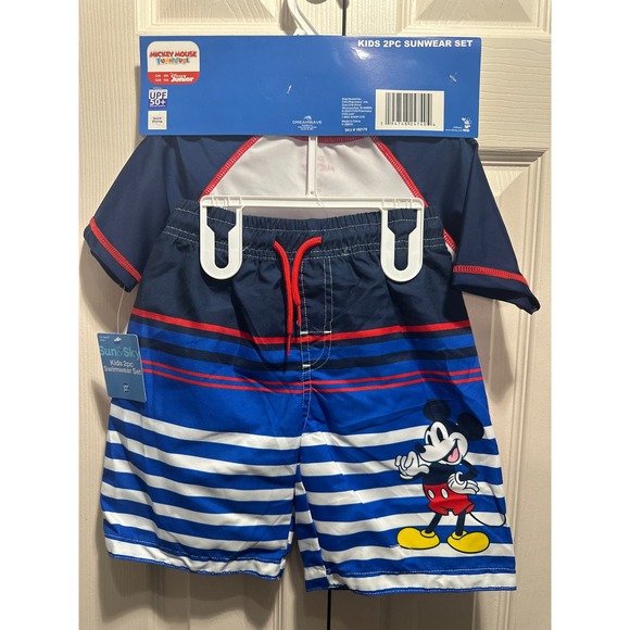 NWT Dreamwave Disney Junior Mickey Kids 2PC SUNWARE SET Size 4T - Picture 2 of 5